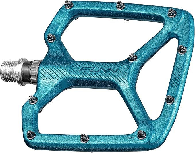 Funn Python Flat Bike Pedals - Wide Platform Bicycle Pedals for BMX/MTB Mountain Bike, 9/16-inch CrMo Axle