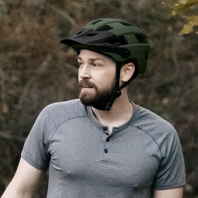Retrospec Rowan Mountain Bike Helmet with Adjustable ErgoKnob Fit System - 14 Ventilation Ports, Removable Visor & EPS Foam Interior - Lightweight MTB Protection
