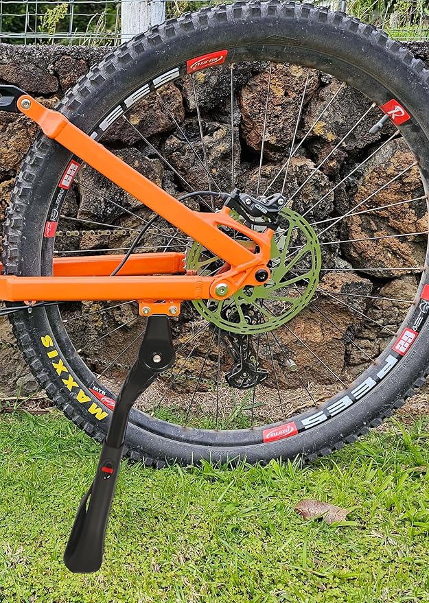 Aluminium Alloy Kickstand - Adjustable Rear Side Fits 24"-29" & 700C Bikes, Black, DWRTCJ-CK67-2