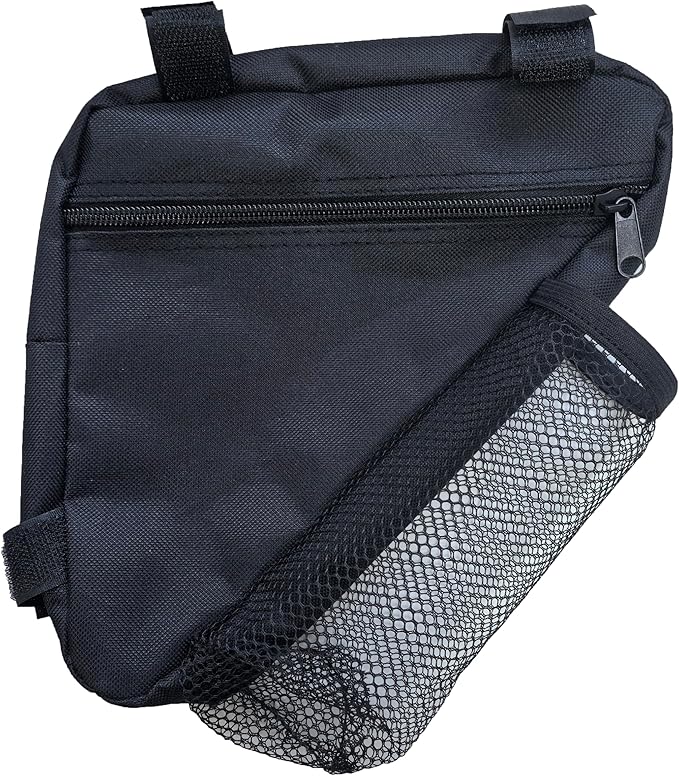traderplus Bicycle Triangle Frame Bag with Water Bottle Holder, Top Tube Storage Front Pouch Road Mountain Bike Accessories