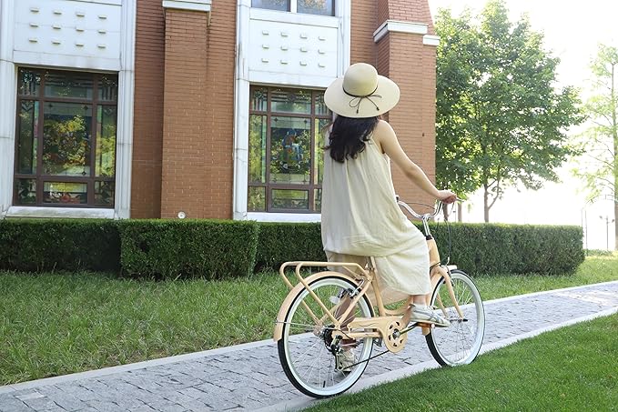 ZUKKA Beach Cruiser Bike for Women 24/26 Inch Ladies Bike 7 Speed Complete Cruiser Bikes with Dual V-Brake and Adjustable Seat, Adult City Bike for Women, Men, Multiple Colors