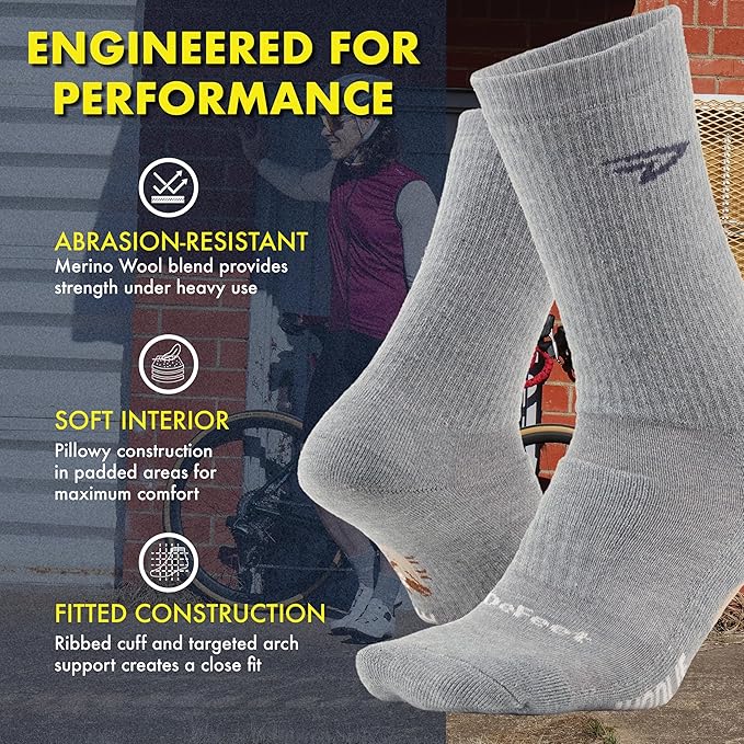 DEFEET | Woolie Boolie 6" Cycling Socks | For Biking, Running, & Everyday Adventures