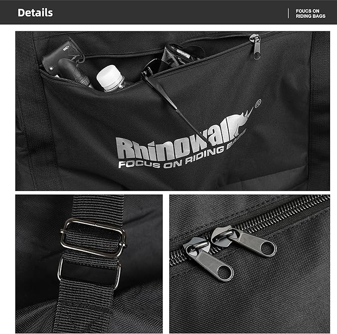 Rhinowalk Bike Transport Bag for 29 Inch Wheel Size Mountain Road Bikes - Waterproof Bicycle Travel Case Foldable Carrier Bag for Train Air Travel (29inch-Black)