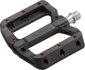 Funn Black Magic Plastic Flat Mountain Bike Pedal Set - Lightweight Wide Platform Bicycle Pedals for Stability, 9/16-inch CrMo Axle Bike Pedals for MTB/BMX/Urban/Gravel Riding