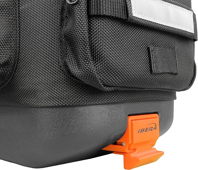 Ibera PakRak Quick-Release Mini Commuter Bike Trunk Bag and Seat-Post Bicycle Carrier Rack Combo