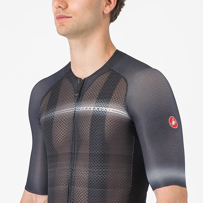 CASTELLI Men’s Climber’s A/C Jersey, Quarter Length Sleeve, Full Zip, Road Cycling & Gravel Biking Jersey with UV Protection