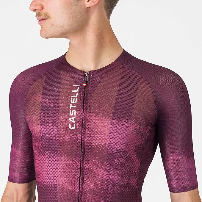 CASTELLI Men’s Climber’s A/C Jersey, Quarter Length Sleeve, Full Zip, Road Cycling & Gravel Biking Jersey with UV Protection