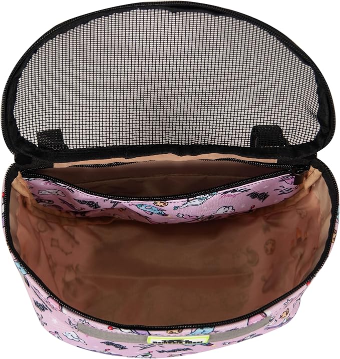Kids Bike Basket,Durable Front Frame Bicycle & Scooter Basket Bag,Waterproof Fabric Bicycle Handlebar Bag for Boys, Girls, Toddlers with Zipper Mesh Lip (Pink Space)