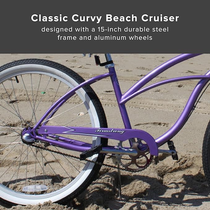 sixthreezero Urban Lady Beach Cruiser Bike, Women's 3 Speed Hybrid Bicycle