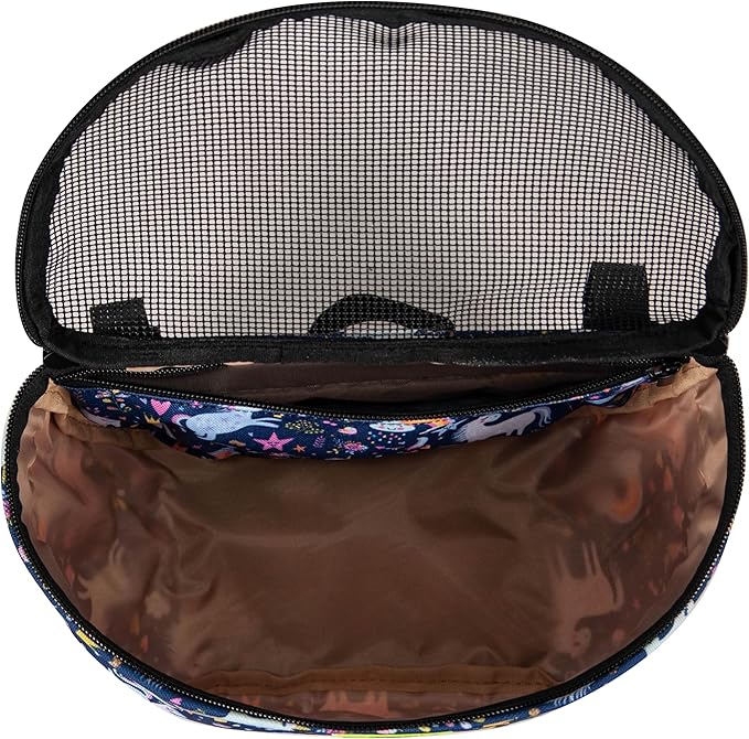 Kids Bike Basket,Durable Front Frame Bicycle & Scooter Basket Bag,Waterproof Fabric Bicycle Handlebar Bag for Boys, Girls, Toddlers with Zipper Mesh Lip (Unicorn)