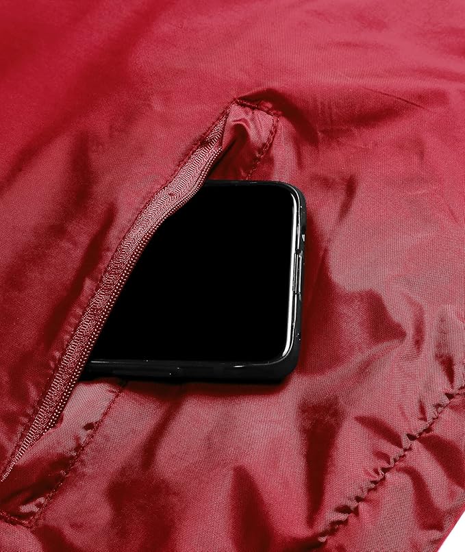 GEEK LIGHTING Rain Jacket Men Lightweight Waterproof Jackets Packable Windbreaker Hooded Raincoat for Golf Cycling Outdoor