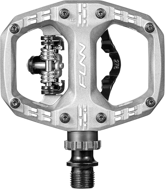 Funn Clast Clip-in Pedals with Dual Platform for MTB, Commuting, Touring, SPD-Compatible Clipless Pedal on One Side, Flat Platform on The Other