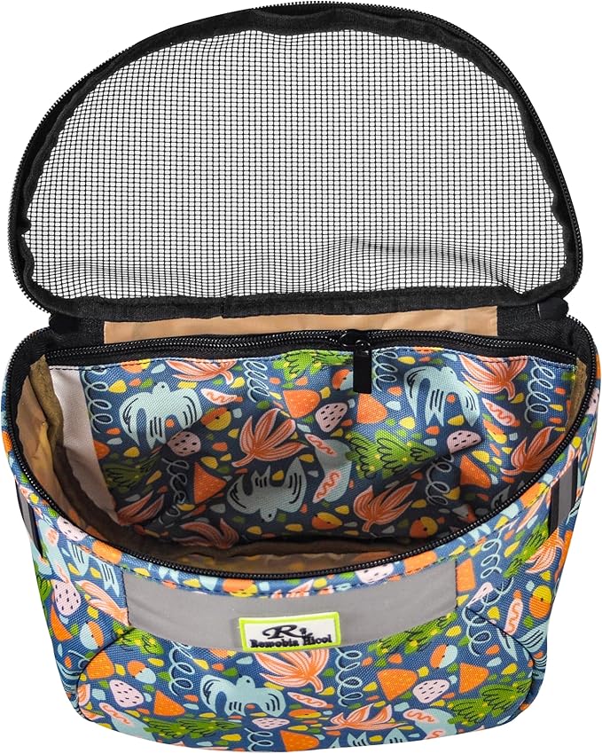 Kids Bike Basket,Durable Front Frame Bicycle & Scooter Basket Bag,Waterproof Fabric Bicycle Handlebar Bag for Boys, Girls, Toddlers with Zipper Mesh Lip (Graffiti)