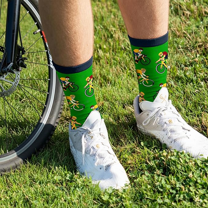 Cycling Socks - Gifts for Cyclists, Mountain Bike Accessories, Bike Socks and Funny Biker Gifts for Men