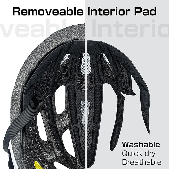 Lumdeer RC1 Bike Helmet for Adults - Superior 24 Airflow Road Cycling Bicycle Helmet Lightweight, USB Rechargeable Light, Ajustable Dial &Strap, Magnetic Goggles or Visor