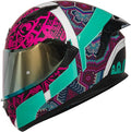 HAX Obsidian Full Face Dual Visor Adult Motorcycle Helmet for Motorbike Street Bike with Pinlock Ready DOT Approved HUICHIOL Aqua XXL