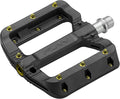 Funn Black Magic Plastic Flat Mountain Bike Pedal Set - Lightweight Wide Platform Bicycle Pedals for Stability, 9/16-inch CrMo Axle Bike Pedals for MTB/BMX/Urban/Gravel Riding