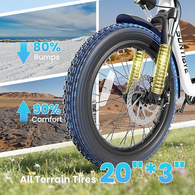 Electric Bike for Adults and Teens, Ebike, Electric Bicycle Mountain Dirt Bike Fat Tire Electric Bike, Multi-Funtional Bike for Work, School, Commute, Off-Road