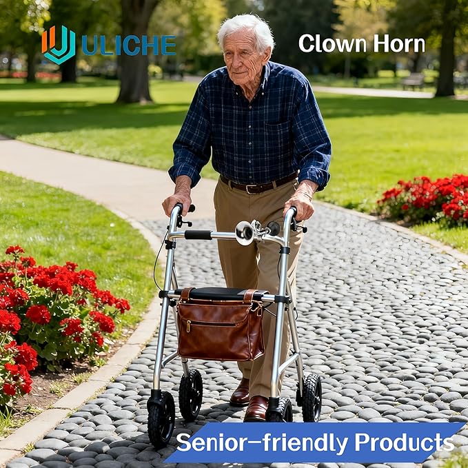 Kids Bike Horn, Metal Snail Bugle Funny Horn,Retro Air Clown Horn,Classic Vintage Metal Twist Loudspeaker Siren Hooter Snail Air Horn for Golf Cart Bicycles,Kids & Adults Christmas Party Gift