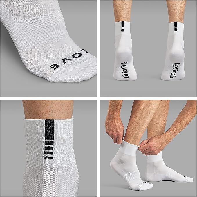 GripGrab Lightweight SL Performance Summer Cycling Socks Eyecatching 2 Lengths Road Mountain Gravel Bike Indoor Biking