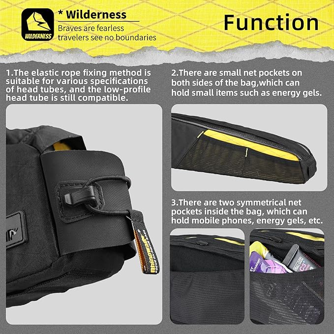 Rhinowalk Bike Top Tube Bag Bike Frame Bag Waterproof Bicycle Bag Professional Cycling Accessories for Mountain Road Bike