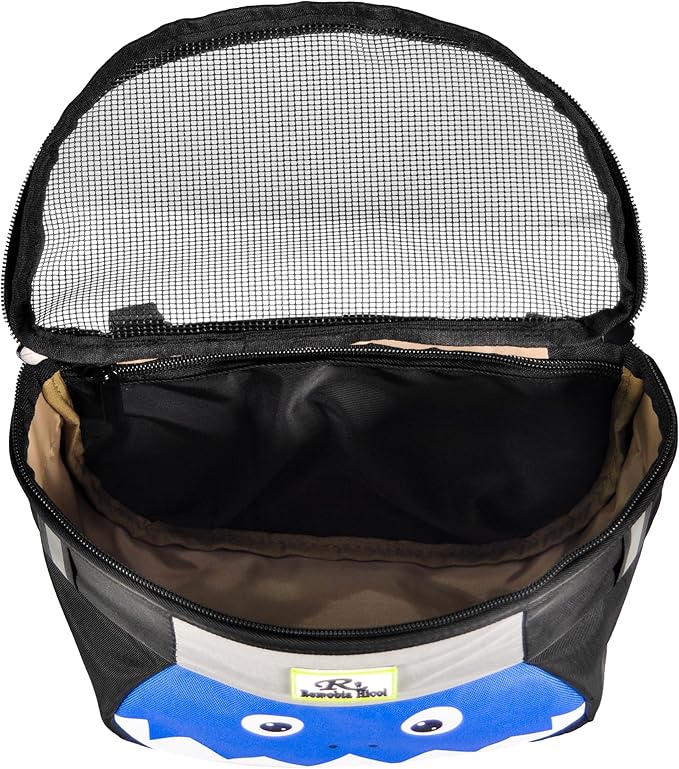 Kids Bike Basket,Durable Front Frame Bicycle & Scooter Basket Bag,Waterproof Fabric Bicycle Handlebar Bag for Boys, Girls, Toddlers with Zipper Mesh Lip (Tooth)