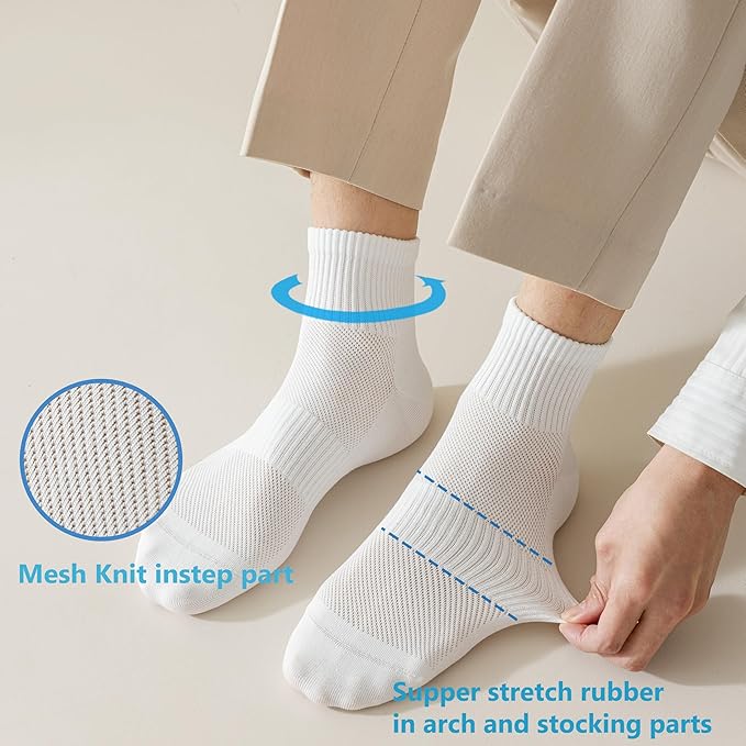 MAGIARTE Womens Mini Crew Ankle Socks Athletic Casual Cotton Socks for Women