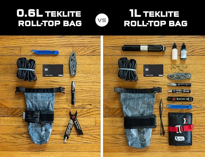 Wolf Tooth B-RAD TekLite Roll-Top Bag 0.6L with Mounting Plate