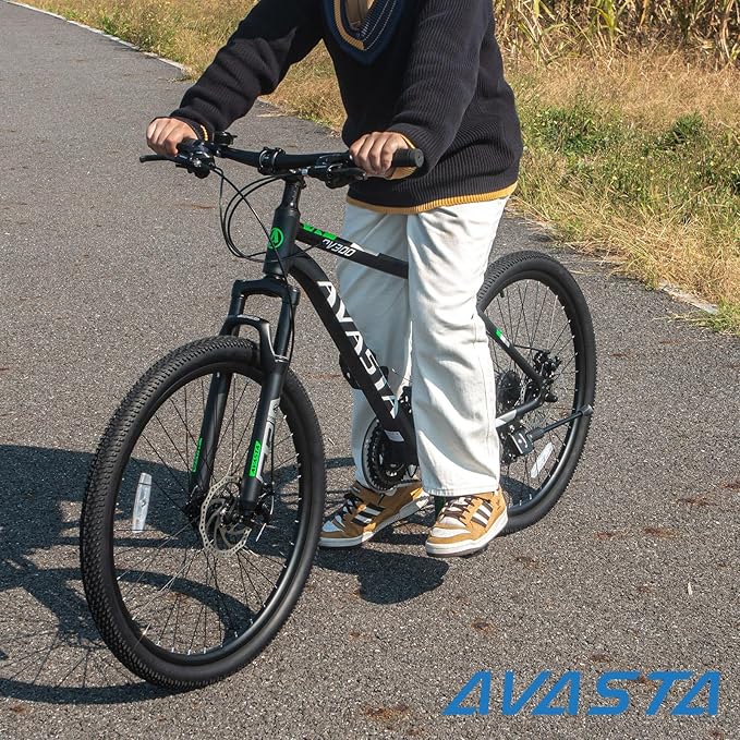 AVASTA AV300 26 27.5 inch Mountain Bike with 21-Speed, Aluminum Frame, Dual Disc Brake, Comfortable Saddle, Multiple Colors