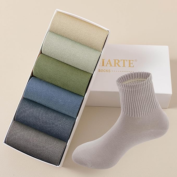 MAGIARTE Womens Mini Crew Ankle Socks Athletic Casual Cotton Socks for Women