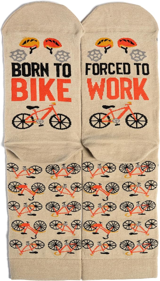 Lavley Bike Socks - Gifts for cyclists and mountain bikers - Fun holiday or birthday gift - Great stocking stuffer