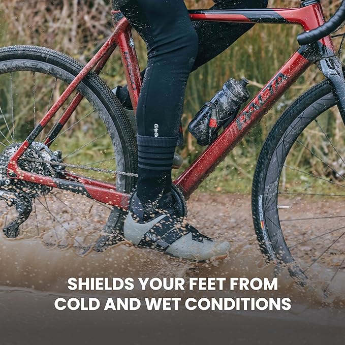 GripGrab Merino-Lined Waterproof Winter Cycling Socks Thick Warm Thermal Padded Insulating Durable Bicycle Bike Sock