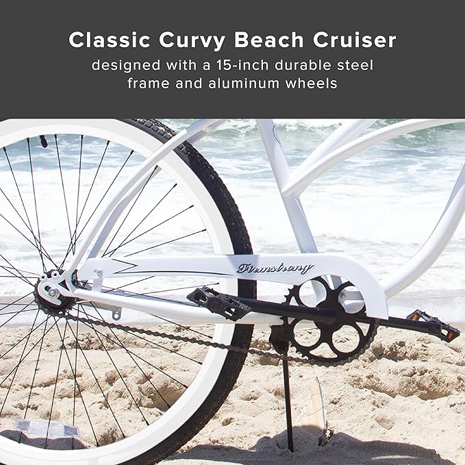 sixthreezero Urban Lady Beach Cruiser Bike, Women's 3 Speed Hybrid Bicycle
