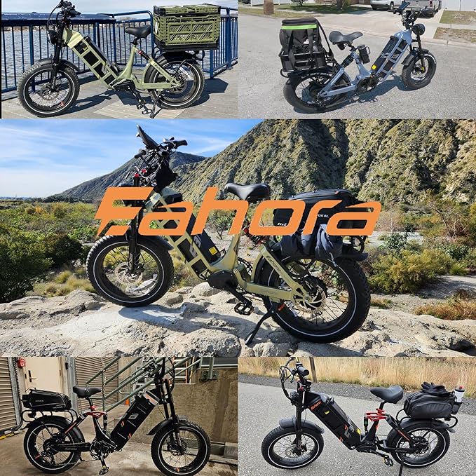 [2026] eAhora Juliet Pro 2 Electric Bike for Adult, 5400W/1200W | Dual Motor | 43Mph/31 Mph | 70Ah/60Ah 200+Miles Long Range | 20 Inch Fat Tire | for Commute | Delivery | Women