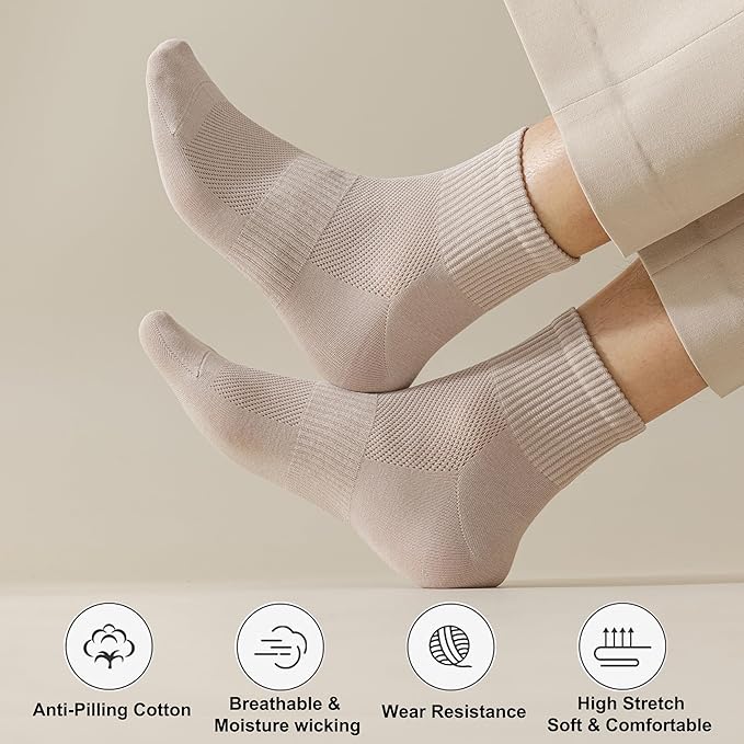 MAGIARTE Womens Mini Crew Ankle Socks Athletic Casual Cotton Socks for Women