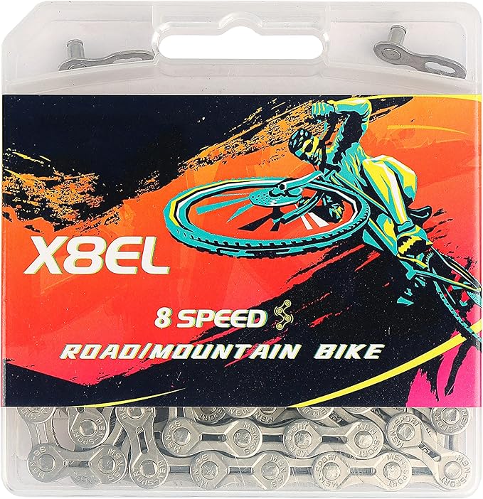 Hycline Bike Chain 6/7/8-Speed,Bicycle Chain 1/2x3/32 Inch,Special Steel for Road Mountain Racing Cycling (116 Links)
