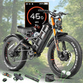 eAhora Romeo Pro 3/2 [2026] 46-50 Mph Electric Bike for Adults, Peak 5600W Dual Motor Ebike, 60V/52V 80Ah/70Ah 250 Miles Long Range E Bike, 26”*4.0 Fat Tire Air Full Suspension Off-Road E-Bike