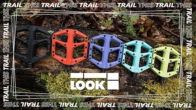 LOOK Cycle – Trail Fusion – MTB Pedals – Flat Pedals – Black – RED – Lime – ICE-Blue - Purple