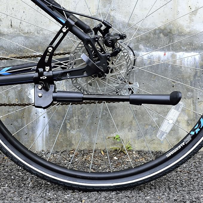 N+1 Adjustable Alloy Rear Side Bike Kickstand- bicycle kickstand for 26"-29" Mountain Bike/Road Bike/BMX/MTB, Adult Bikes and Kid Bikes (KF168)