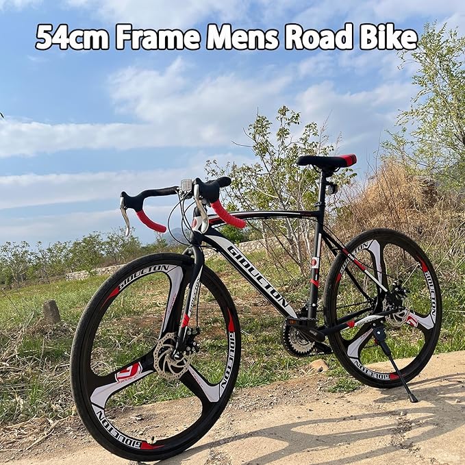EUROBIKE Road Bike,21 Speed Bicycle with Disc Brake,700C Wheels Road Bikes for Men or Women,49cm/54cm Frame for Adult Cycling Bicycle