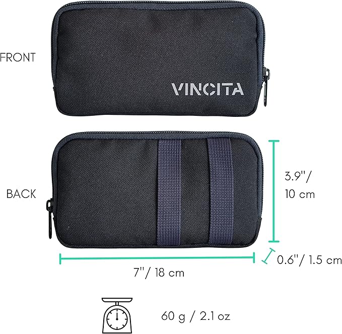Vincita Essentials Case Tarpaulin - Cycling Wallet Made from Tough Water-Repellant Fabric -Storage Pouch - For Road Bike Cyclist to Store Spare Tubes, Keys, Cards and Phone