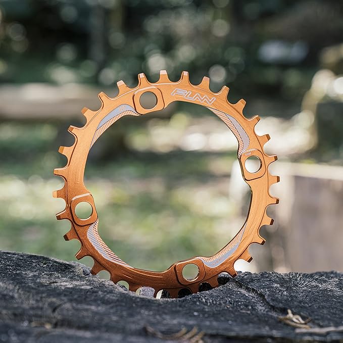 Funn Solo Narrow Wide Chainring for 9 10 11 12 Speed Chain, Fits 104mm BCD Interface Crankset, Single Speed Bike Chain Ring for MTB, BMX Bike, Gravel Bike and Road Bike
