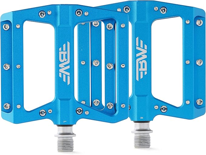 Berm Platform Bike Pedals - Lightweight Aluminum Flat Pedals for MTB and BMX