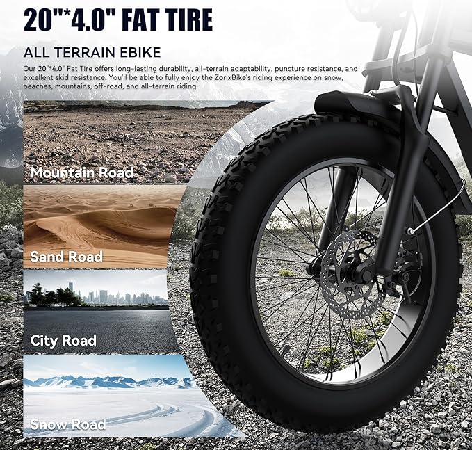 Electric Bike for Adults,48V 20AH - Peak Power 1500/3000W Brushless Motor Electric Bicycle - Max Speed 31-35MPH - Max 80 Miles Range - 20" x 4.0" Fat Tire Dirt E-Bike,7-Speed
