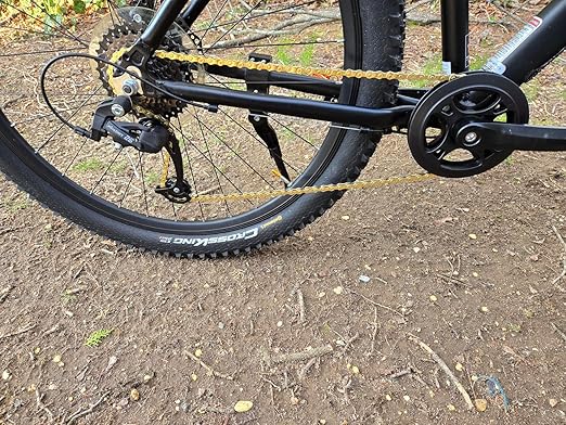 Gold 9 Speed Bike Chain, Bicycle Chain Bike Parts Chain Replacement for Road E-Bike Mountain Racing Cycling E-Bike MTB BMX (Gold 9 Speed)