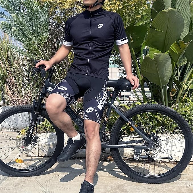 sponeed Men's Cycling Shorts Padded Bicycle Riding Pants Bike Biking Clothes Cycle Wear Tights