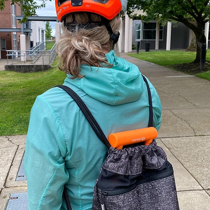 OTTOLOCK Sidekick XL Full-Size U-Lock - Heavy Duty Anti Theft Bicycle U-Lock with Keys, Silicone-Coated, Bike Accessories, Orange