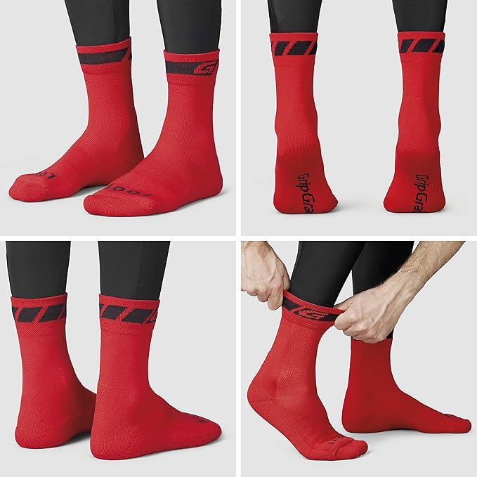 GripGrab Merino Winter Cycling Socks Insulated Thermal Padded Cushioned Breathable Warm Soft Thick Wool Bike Sock