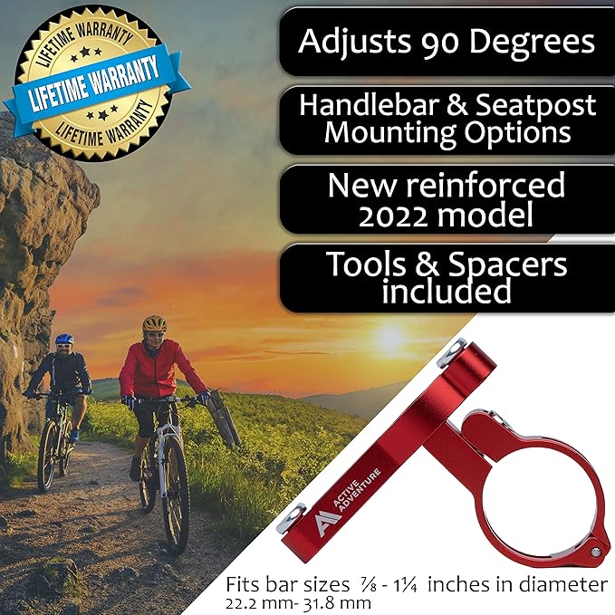 Bike Seat Post Mount Bottle Holder Adapter - Universal Water Bottle Cage for MTB, Road, Kids, Beach Cruiser Bikes