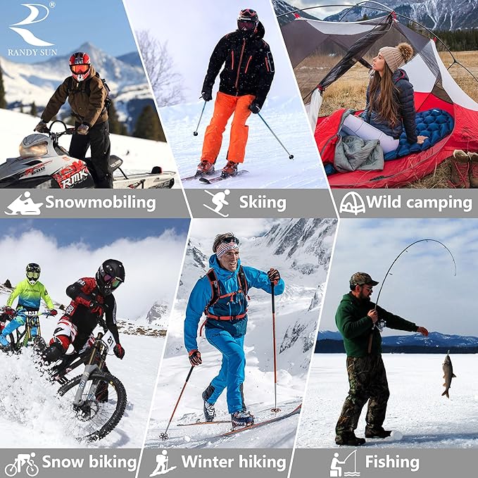 RANDY SUN Waterproof Breathable Socks, [SGS Certified] Unisex Novelty Skiing Trekking Hiking Wading Trail Socks